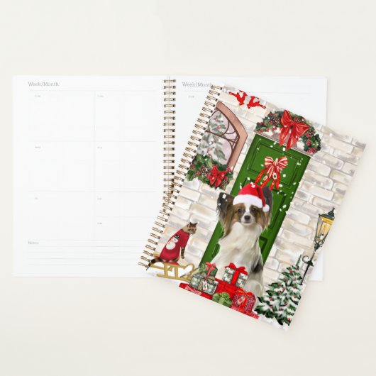 Papillon Dog Kerstmis Planner (Display)