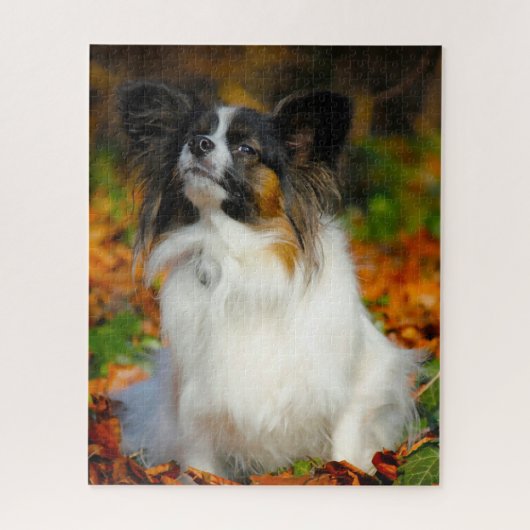 Papillon Dog. Legpuzzel (Verticaal)