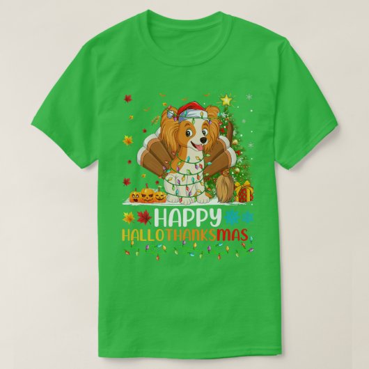 Papillon Dog Lover Funny Happy Papillon Hello Than T-shirt (Design voorkant)