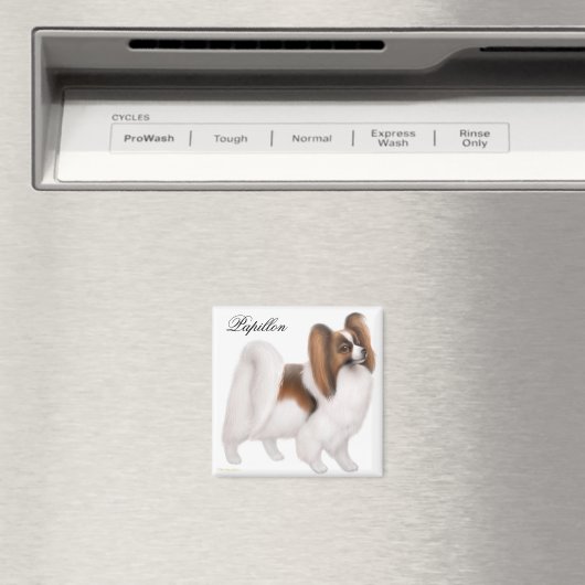 Papillon Dog Magnet (In Situ (Lave-vaisselle))