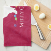 Papillon Dog Merry-kerstdesign Theedoek (Quarter Fold)