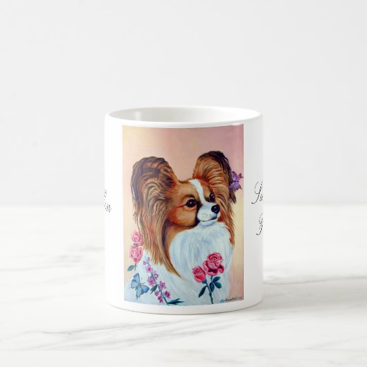 Papillon Dog Mug par Lyn Hamer Cook (Centre)