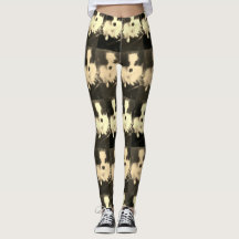 Papillon Dog-ontwerperleggings voor zwart en wit