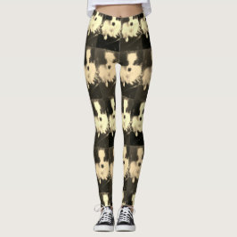 Papillon Dog-ontwerperleggings voor zwart en wit Leggings