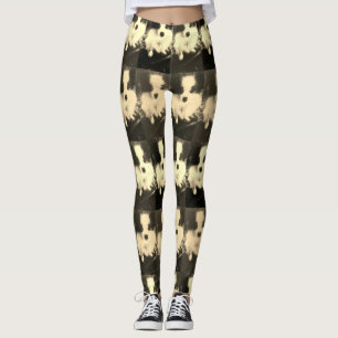 Papillon Dog-ontwerperleggings voor zwart en wit Leggings