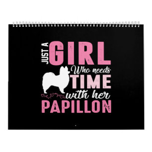 Papillon Dog Owner Girl Gift Kalender