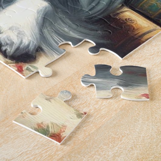Papillon Dog Painting Legpuzzel (Zijkant)
