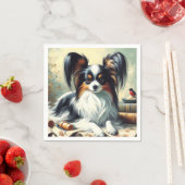 Papillon Dog Painting Servet (Insitu)