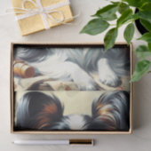  Papillon Dog Painting Tissuepapier (Geschenk)