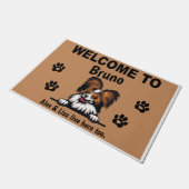 Papillon dog Personalized Door Mat Doormat  (Schuin)