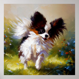 Papillon Dog Poster