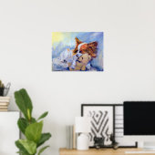 Papillon Dog Poster PRINT (Thuiskantoor)