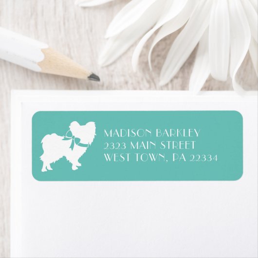 Papillon Dog Puppy Etiket (Insitu)