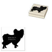 Papillon Dog Puppy Rubberstempel (Gestempeld)