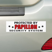 Papillon Dog Security Bumpersticker (Op auto)