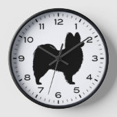 Papillon Dog Silhouette met cijfers en minuten (Voorkant)