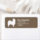 Papillon Dog Silhouette Return Address Labels (Insitu)