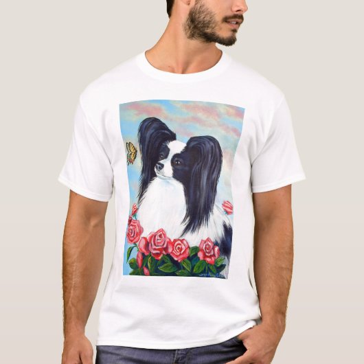 Papillon Dog Tee Shirt (Voorkant)