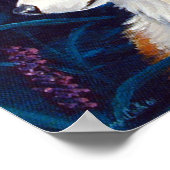 Papillon Dog Wall afdrukken Poster (Hoek)