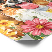 Papillon Dog Waterverf Poster Schattige Speelgoed (Hoek)