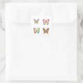 Papillon Doodle Style Art 4 Pack Stickers (Sac)