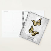 Papillon d'or Floral Planner (Devant avec enveloppe)