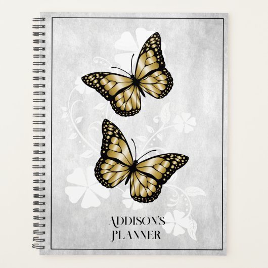 Papillon d'or Floral Planner (Devant)