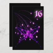 Papillon électrique Goth Sweet 16 Invitation (Devant / Derrière)