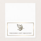 Papillon Élégant Avec Carte De Registre Cadeau Pho (Extérieur déplié)