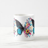 Papillon élégant et mug florale (Centre)