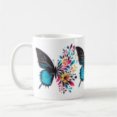 Papillon élégant et mug florale (Gauche)