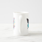 Papillon élégant et mug florale (Dos)