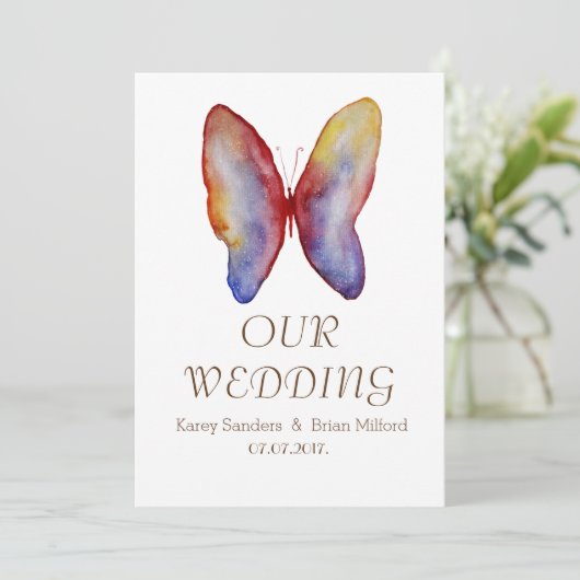 Papillon, Élégante invitation de mariage (Debout devant)