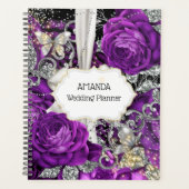 Papillon en argent prune parties scintillant DO-IT (Devant)