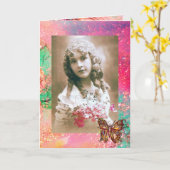 Papillon en Paillettes Dorées Modèle de Photo (Fleur jaune)