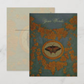Papillon en soie ~ Carte postale / Invitation (Devant / Derrière)