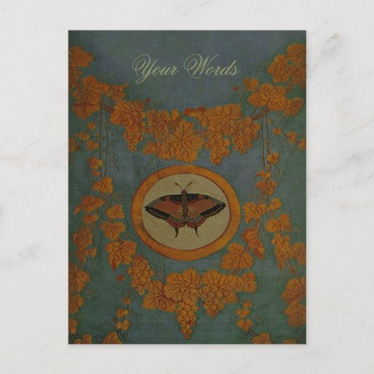 Papillon en soie ~ Carte postale / Invitation (Devant)