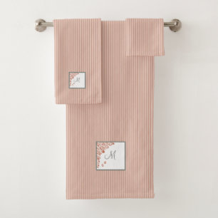Papillon en terre cuite Dusty Peach Stripe Monogra