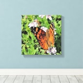 Papillon en toile florale (Insitu (Plancher de Bois))