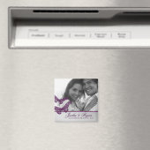 Papillon Enregistrer la date Magnet Photo violet (In Situ (Lave-vaisselle))