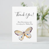 Papillon et Carte de remerciements plat vert (Debout devant)