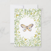 Papillon et Carte de remerciements plat vert (Dos)