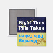 Papillon et étoiles - Magnet de rappel de médicame (Recto/Verso)