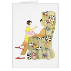 Papillon et fauteuil de fleurs