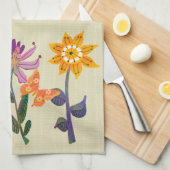 Papillon et Fleur Amitié Cuisine Tea Serviette (Quart Plié)