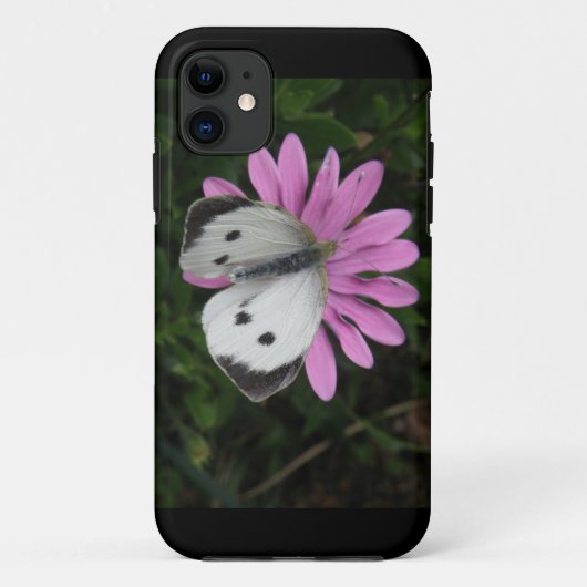 Papillon et Fleurs roses iPhone 5 Coque (Dos)