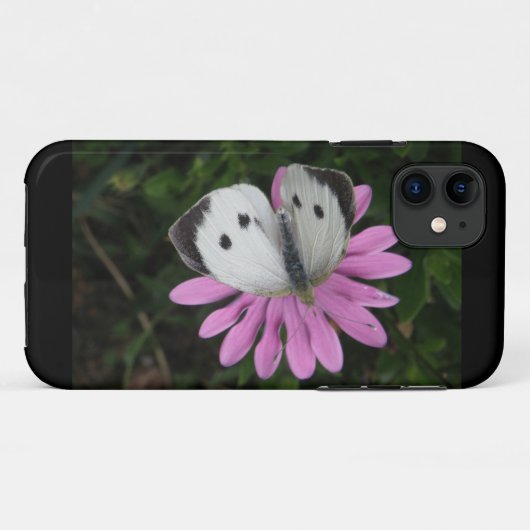 Papillon et Fleurs roses iPhone 5 Coque (Dos (Horizontal))