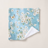 Papillon et marguerite (Gant de toilette)