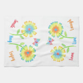 Papillon et marguerites serviette de toilette (Horizontal)