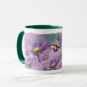 Papillon Et Mug De Fleur Violette (Devant gauche)